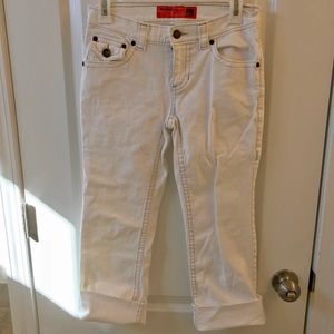 VGUC Mossimo Size 1 White denim capris